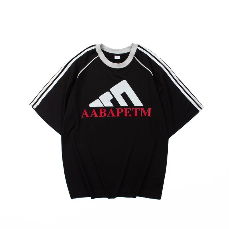 Design Tonal Striped Football Jersey Red White - 30