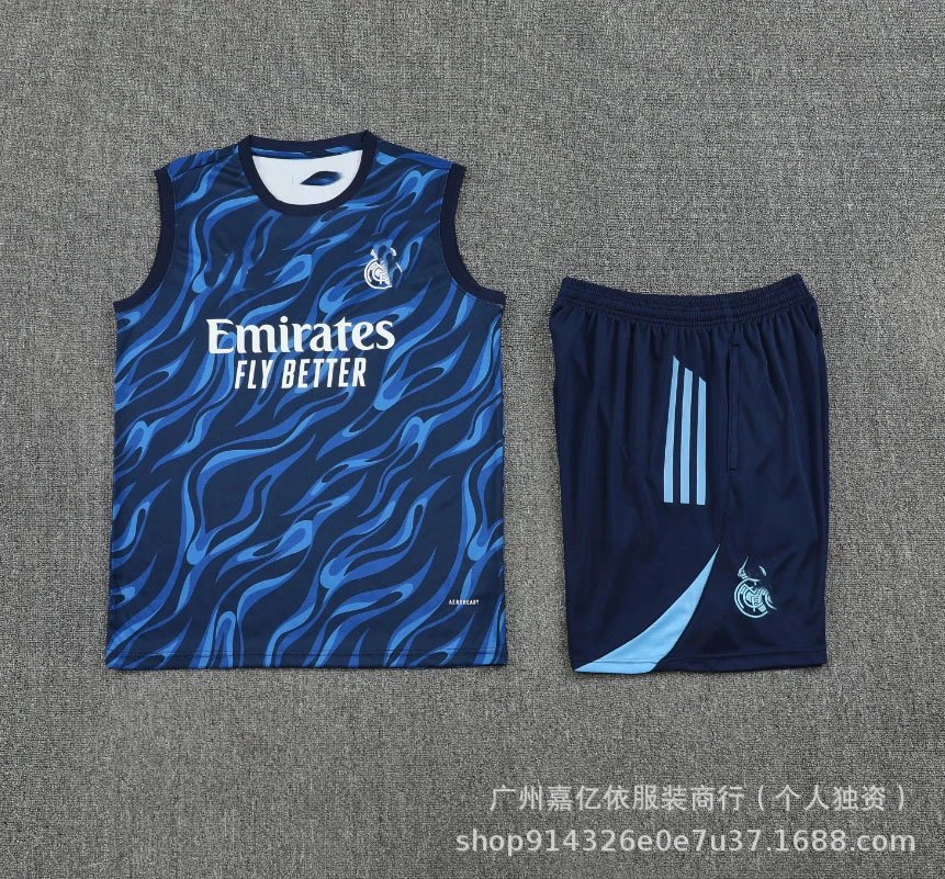 Design Coca-Cola x CyborgFit Cyberpunk Graphic Vest Top and Shorts Set Black / Blue Sets - 21
