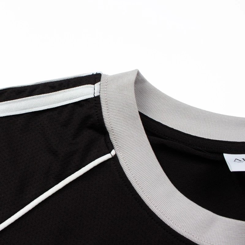 Design Tonal Striped Football Jersey Red White - 32