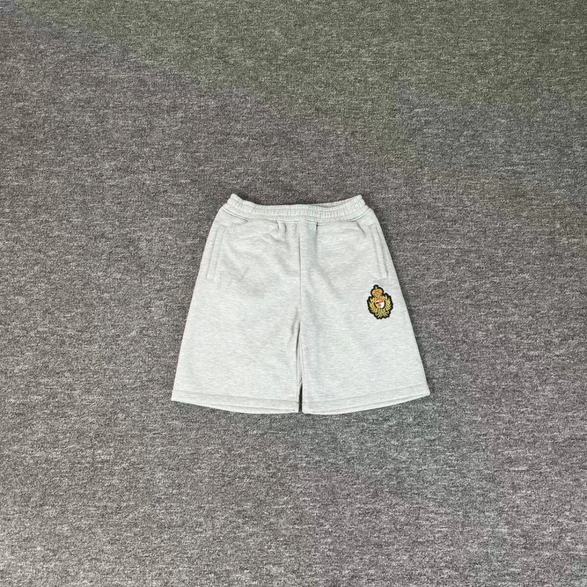Burberry Logo-Embroidered Heather Gray Sweatpants - 6