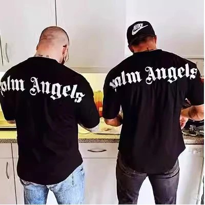Palm Angels Logo Print White T-Shirt - 18