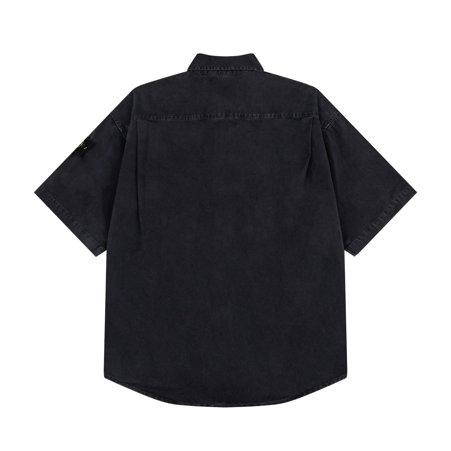 Stone Island Short-Sleeve Oversized Shirt Gray Tops Shirt - 13