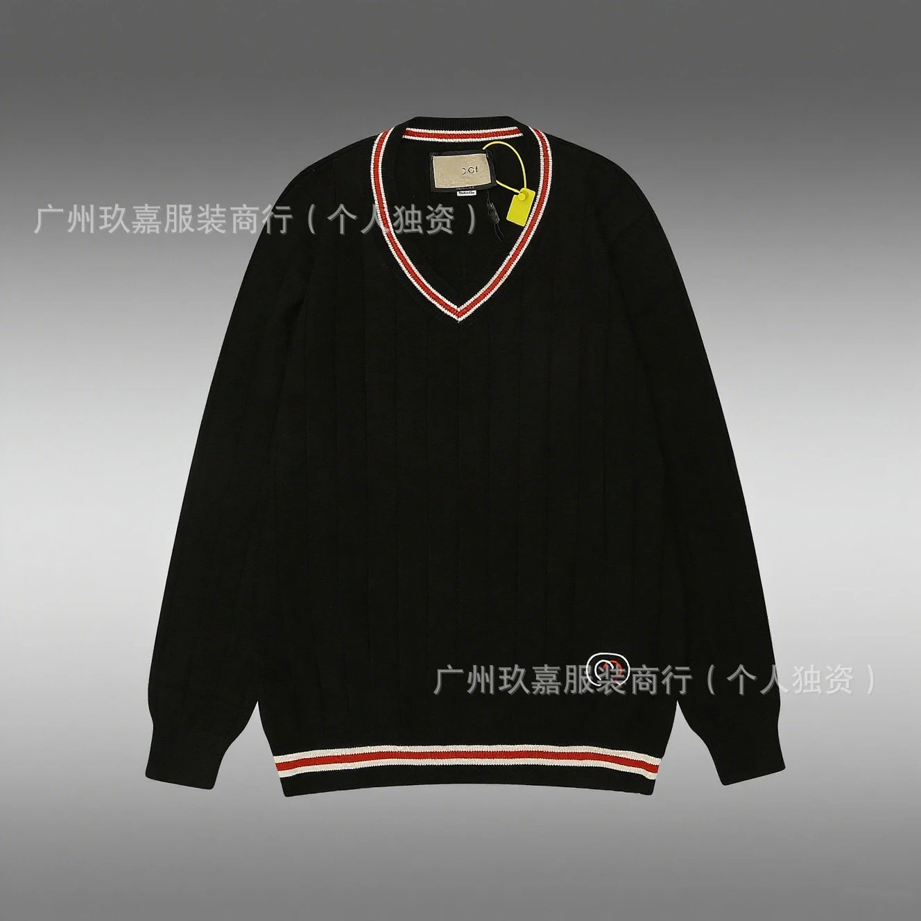 Design Paper Airplane Graphic Knit Sweater White - 4