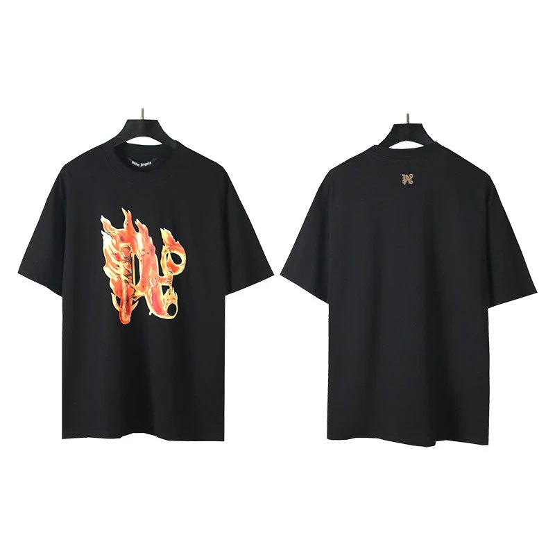 Palm Angels Logo Print White T-Shirt - 27