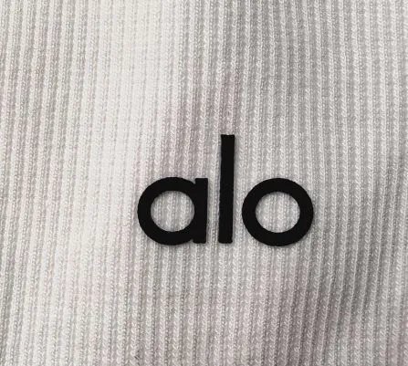 Alo Stretch Black Ribbed Crop Tank Top Vest Top - 9