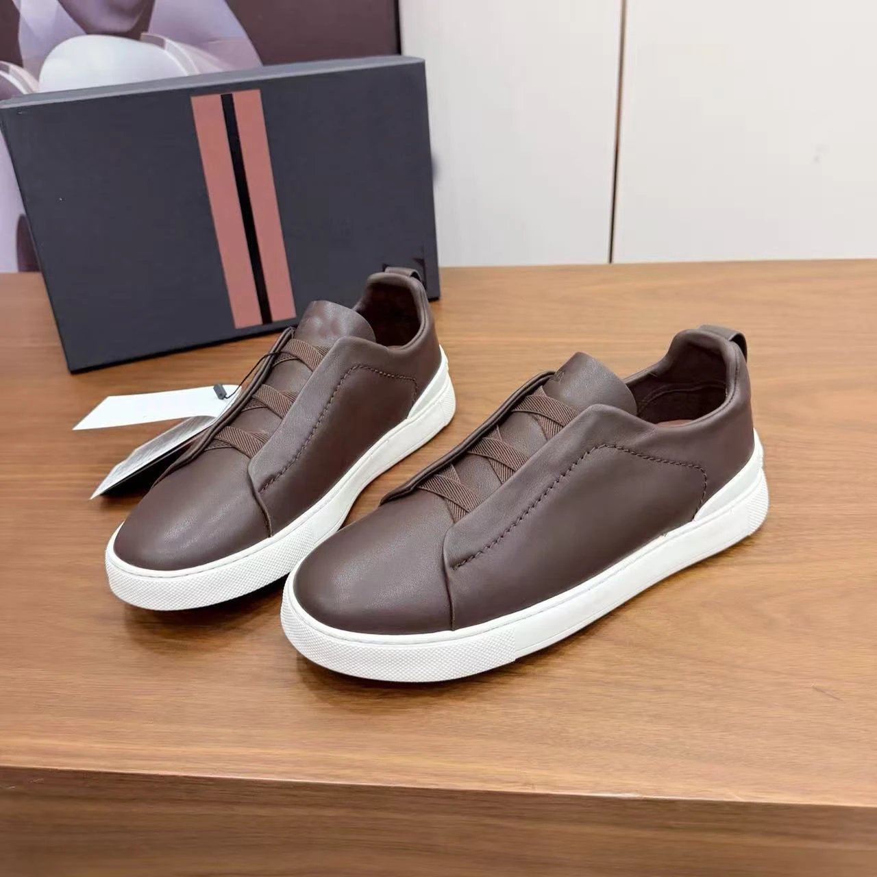 Hogan Interactive Sneakers Black with Tan Accents Casual Shoes - 14