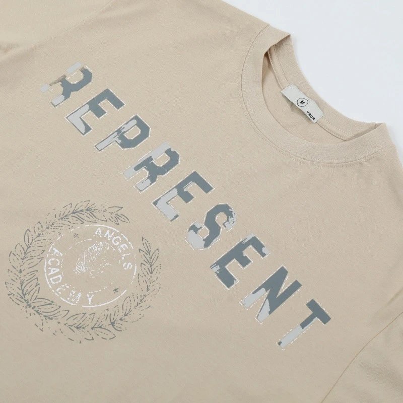 Represent Angels Academy Beige Oversized T-Shirt - 7