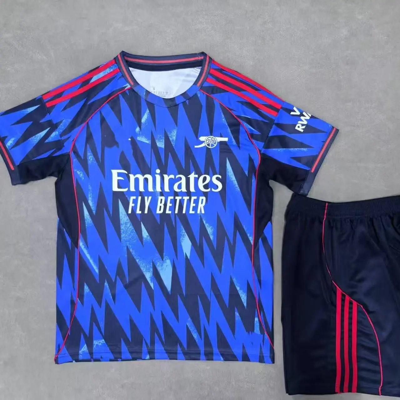 Flamengo Home Jersey and Shorts Set Red Black White - 45