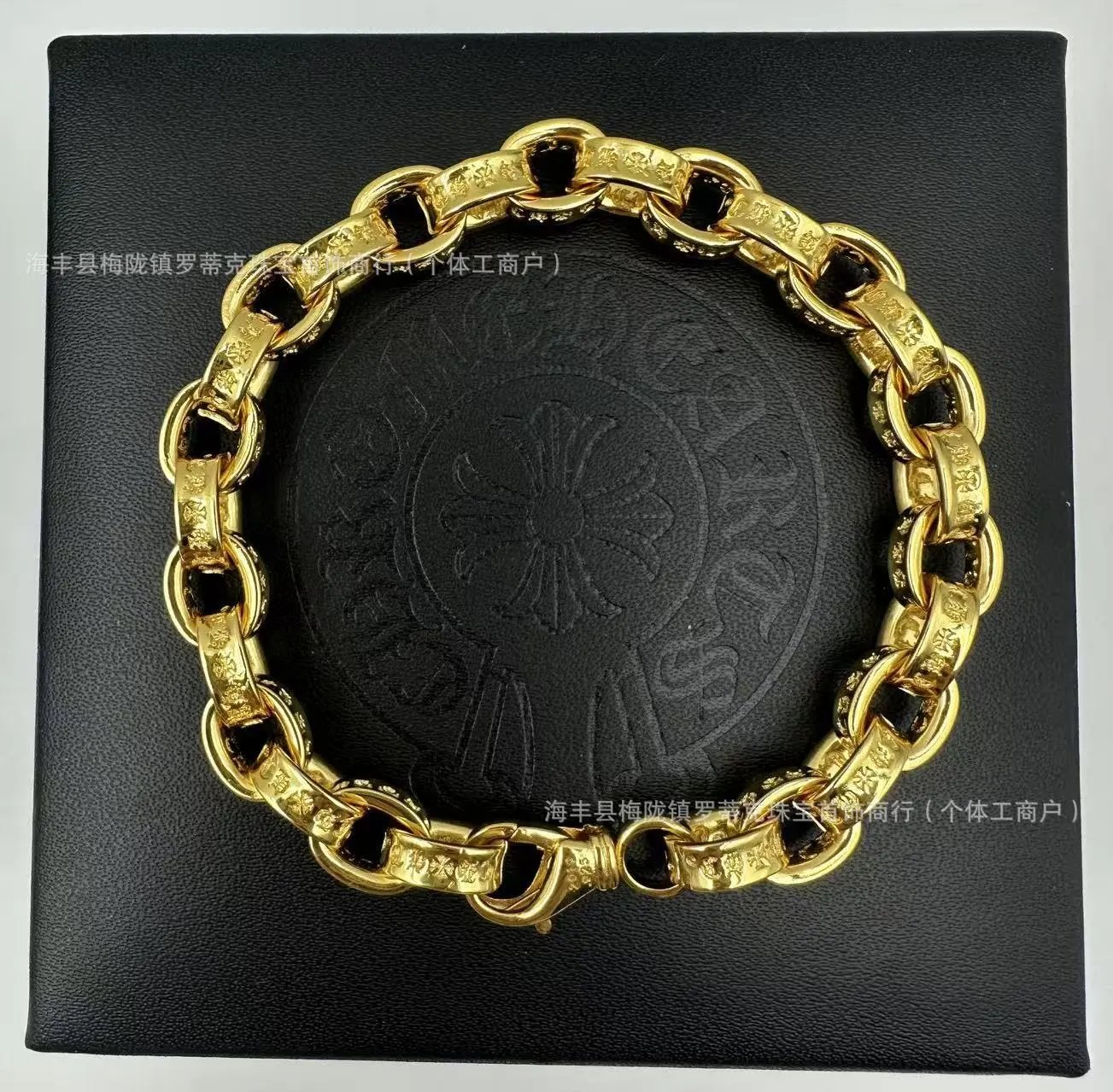 Design Chunky Link Chain Bracelet Gold Jewelry - 17