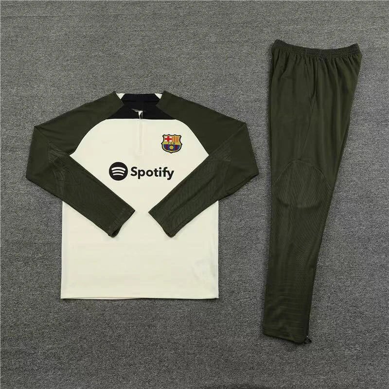Real Madrid Matching Sets Half-Zip Long-Sleeve Training Set — 2324 Bar Sami White