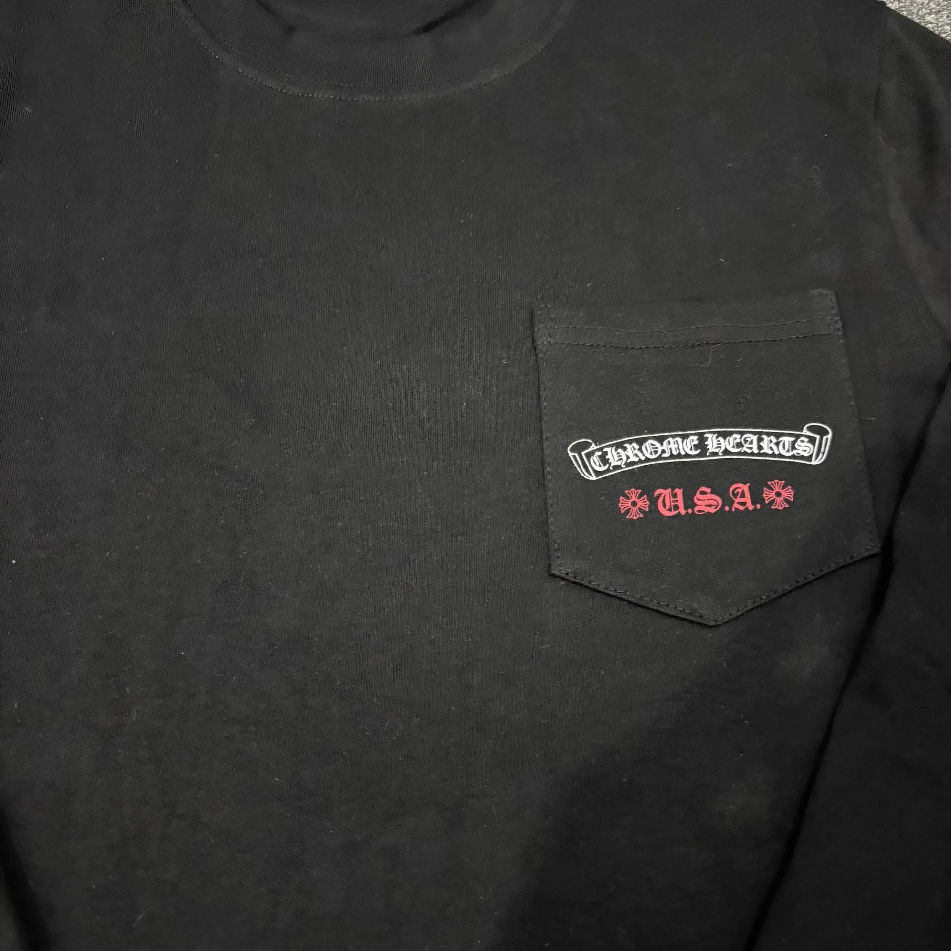 Chrome Hearts American Flag Print Black T-Shirt - 8