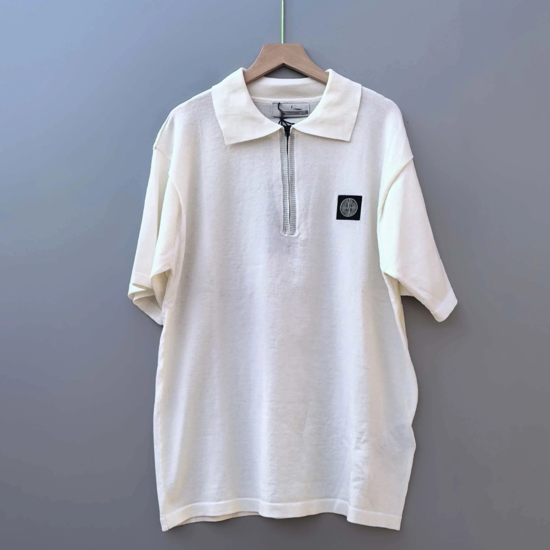 Stone Island Knit Polo Shirt Pale Yellow Tops Polo - 12