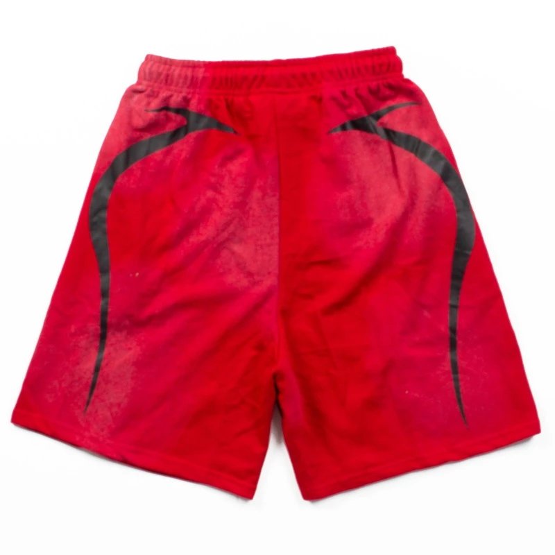 Hellstar Graphic Print Neon Green Drawstring Shorts - 12