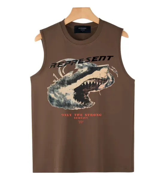 Represent Club Owners Brown Sleeveless Vest Vest Top - 7