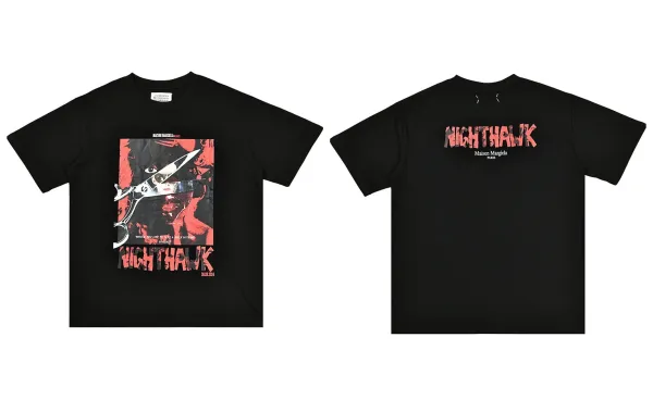 Maison Margiela x Nighthawk Graphic Print Black T-Shirt - 1