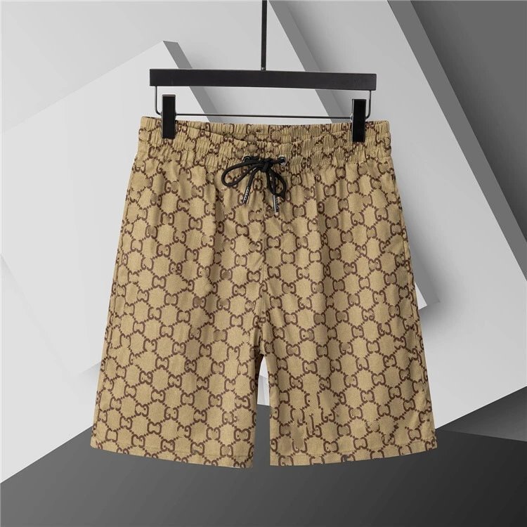 Louis Vuitton Swimwear Mesh-Lined Drawstring Swim Shorts — 3688 Khaki