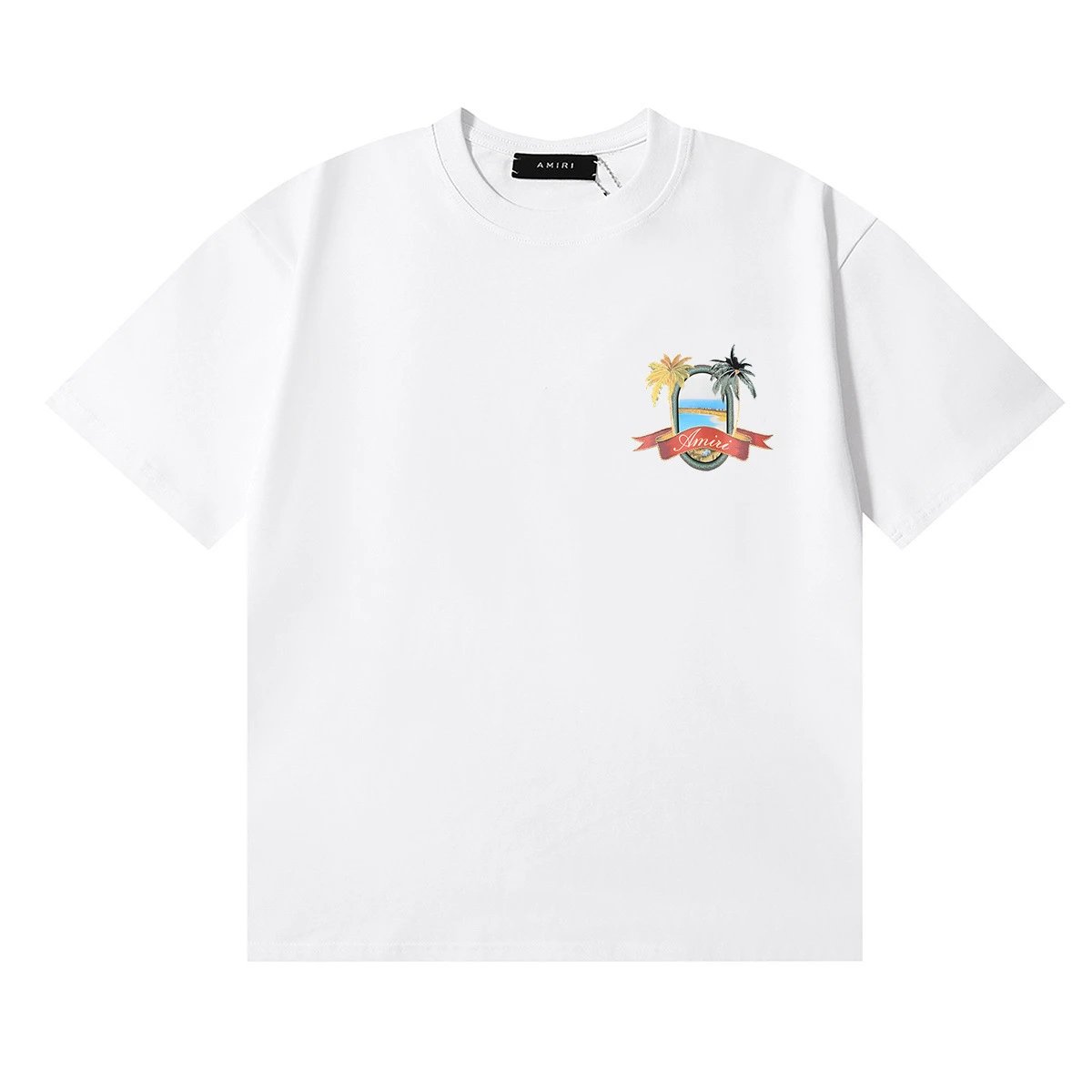 Amiri Palm Tree Crest White T-Shirt - 27