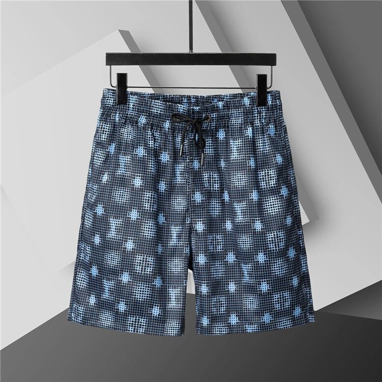 Unbranded Swimwear Elastic-waist drawstring mesh-lined swim shorts — 3854 Sea blue