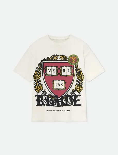 Rhude Harvard Crest White T-Shirt - 19