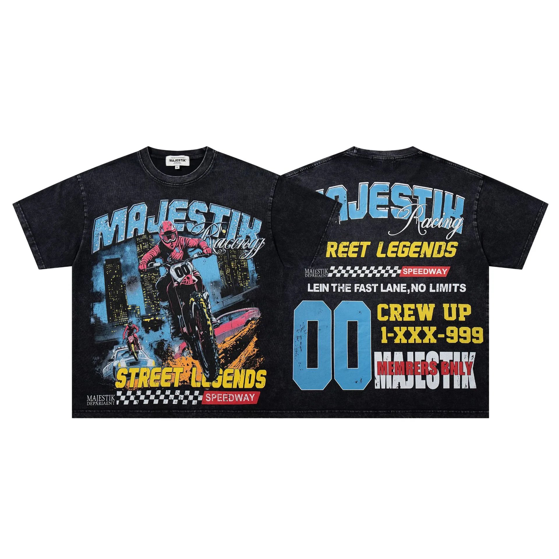 Design Majestik Run Free Stay Wild Graphic T-Shirt Black T-Shirts - 5