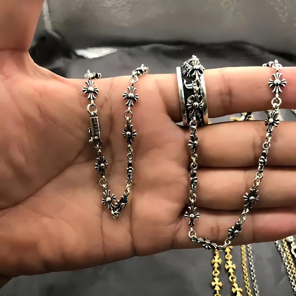 Vintage Cross Flower Chain