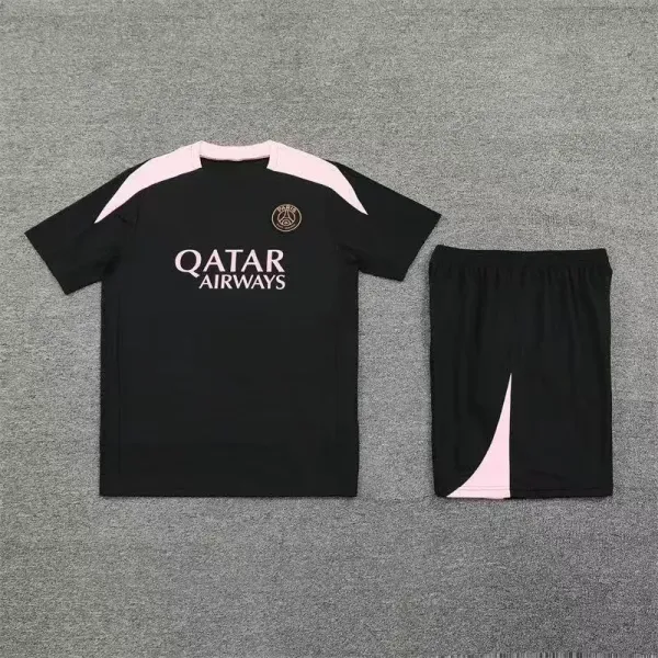 Paris Saint-Germain Training Kit Black Pink Activewear Set - 1