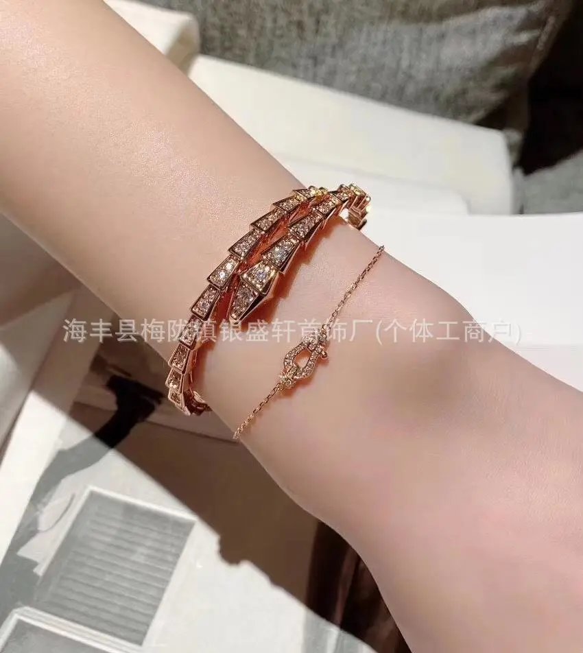 Design Lyre Motif Crystal-Embellished Chain Bracelet in Gold and Silver Jewelry - 6