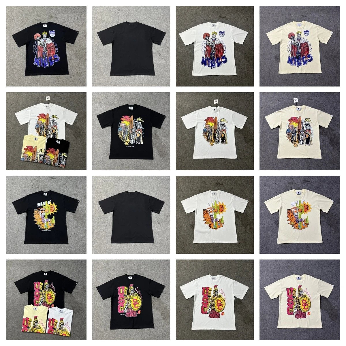 Hellstar Studios Golden State Warriors x Hellstar 2022 NBA Champs Skull Warrior Black T-Shirt T-Shirts - 6