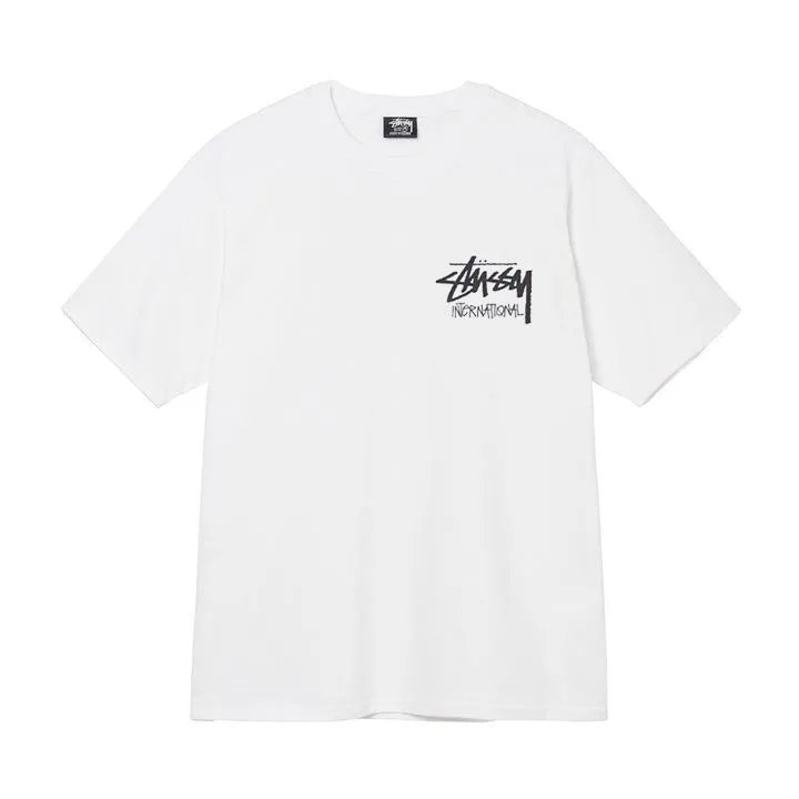 Stüssy T-Shirts Short-Sleeve Logo Graphic T-Shirt — White [International]