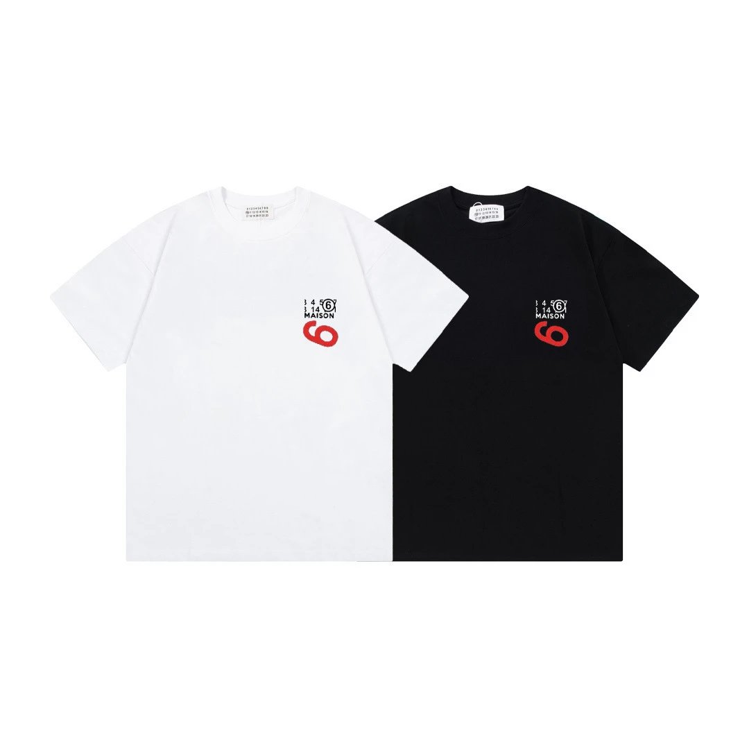 Maison Margiela Tabi Number 6 Washed Black T-Shirt - 29