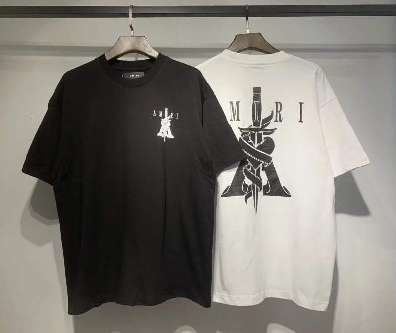 Amiri AMIRI Logo Print Black T-Shirt - 31