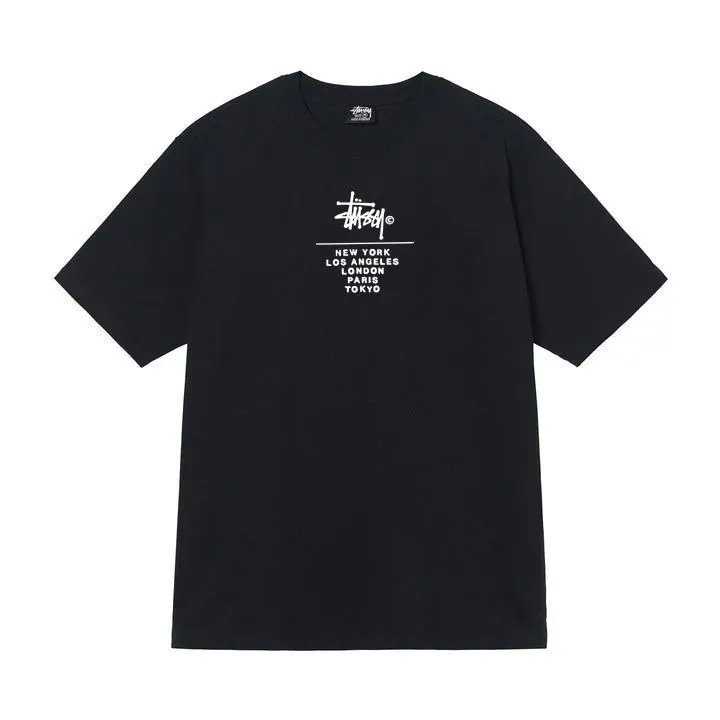 Stüssy T-Shirts Short-Sleeve Logo Graphic T-Shirt — Black [with C]