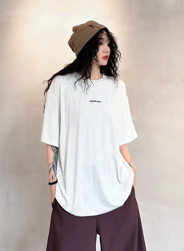 Acne Studios T-Shirts Embroidered Logo product detail image 4