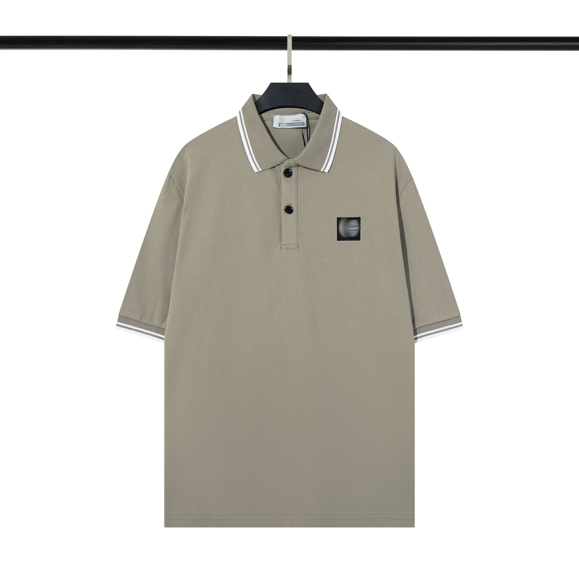 Design Polo Shirt Navy Piqué with Square Logo Patch - 7