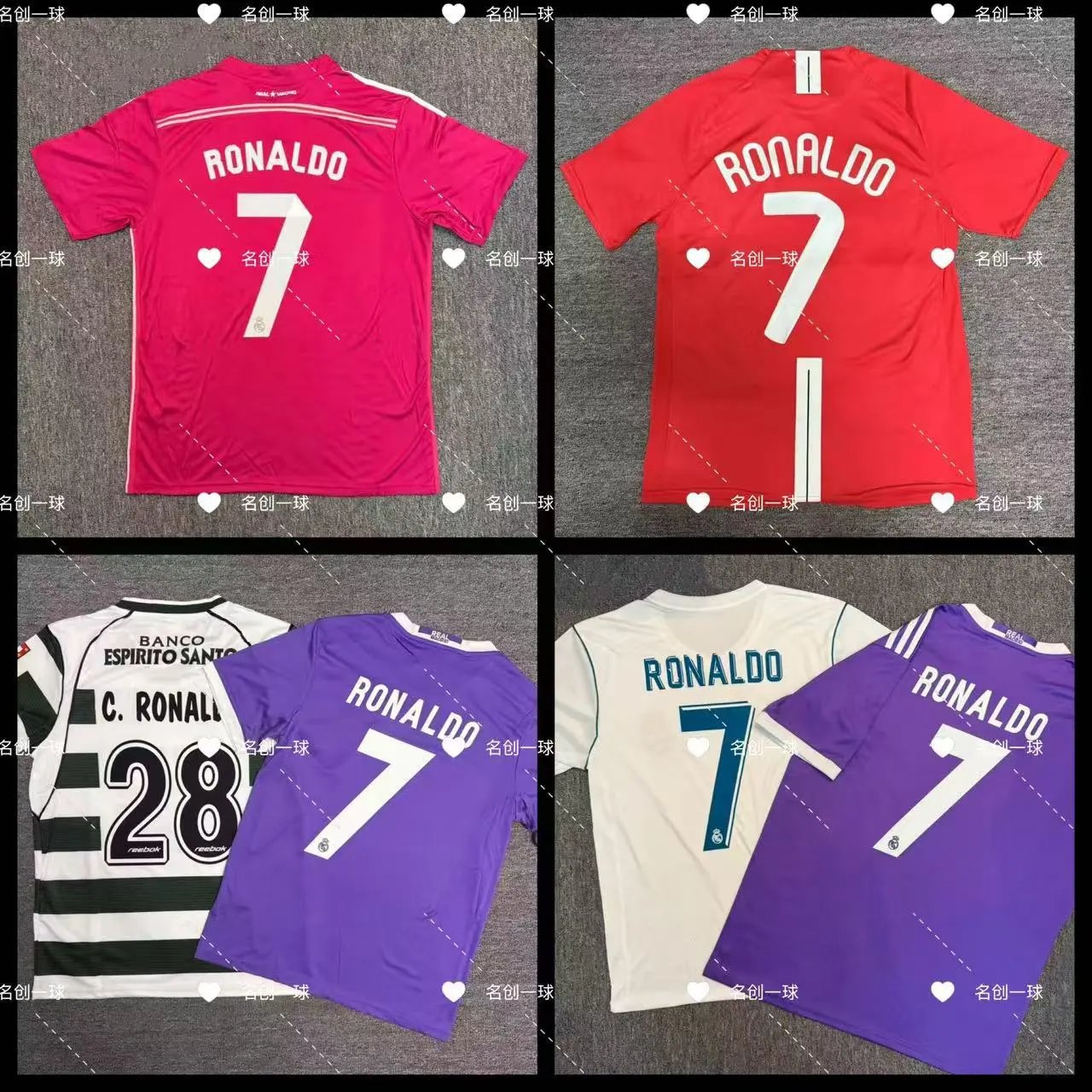Ronaldo 7 Pink Red W
