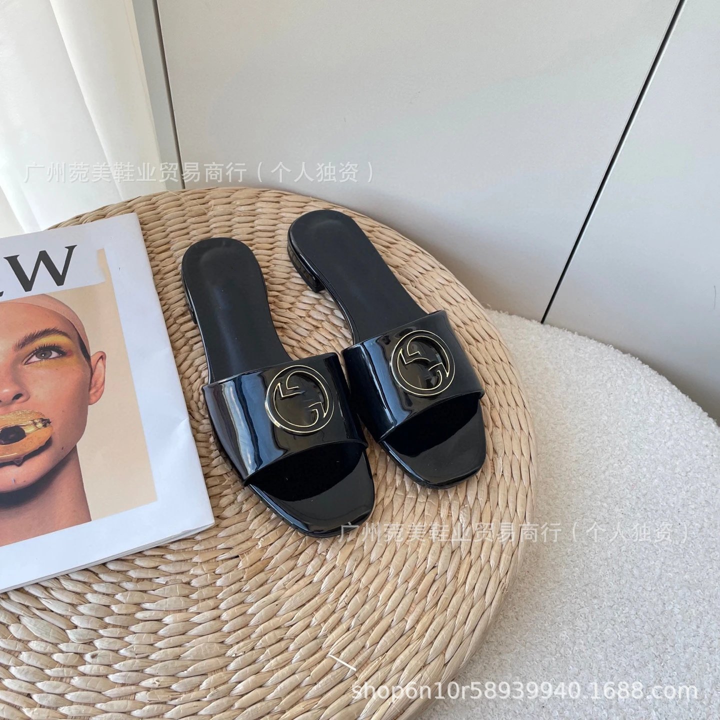 Gucci Marmont Slide Sandals Mint Green Slippers - 7