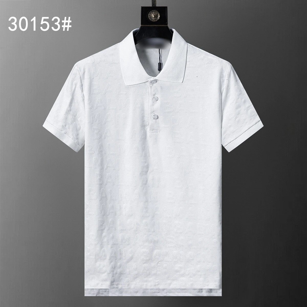 Louis Vuitton Shirts Short-Sleeve Monogram Polo Shirt — white 30153