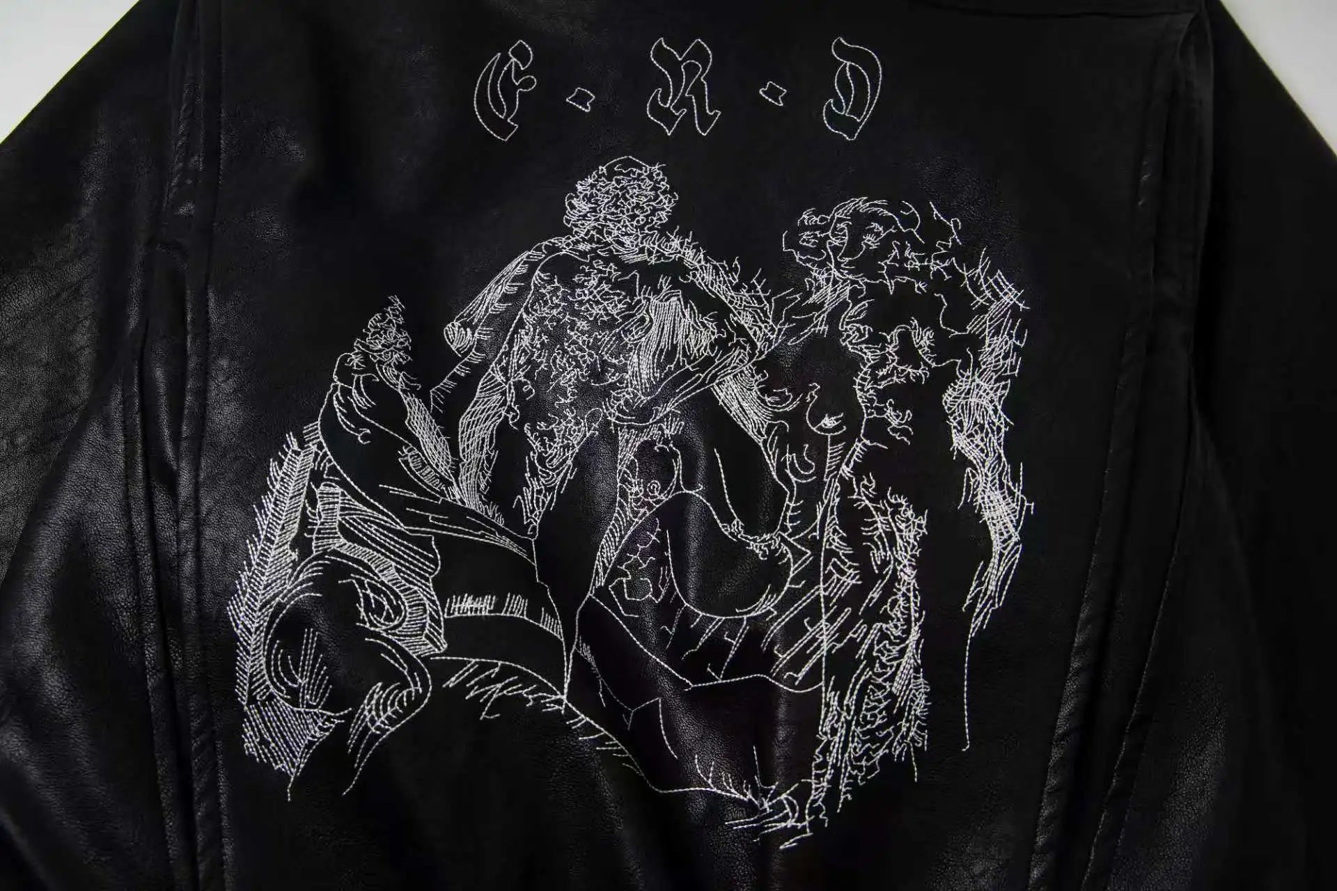 Gallery Dept x ERD White Distressed Graphic Jacket Outerwear - 7