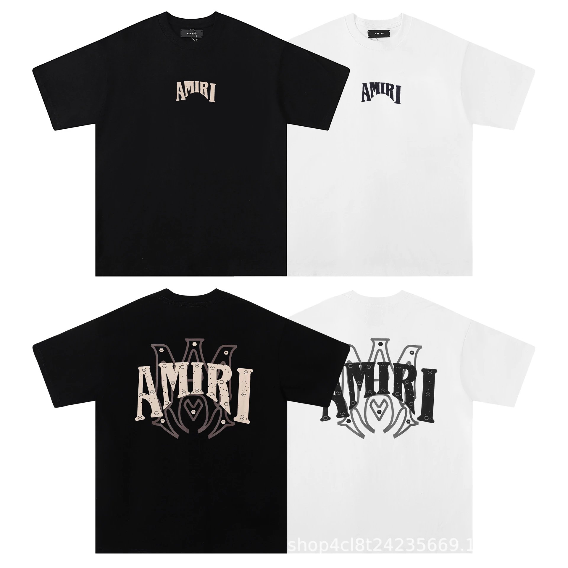 Amiri AMIRI Logo Print Black T-Shirt - 47