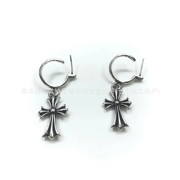 Design Floral Scroll Stud Earrings Silver Jewelry - 8