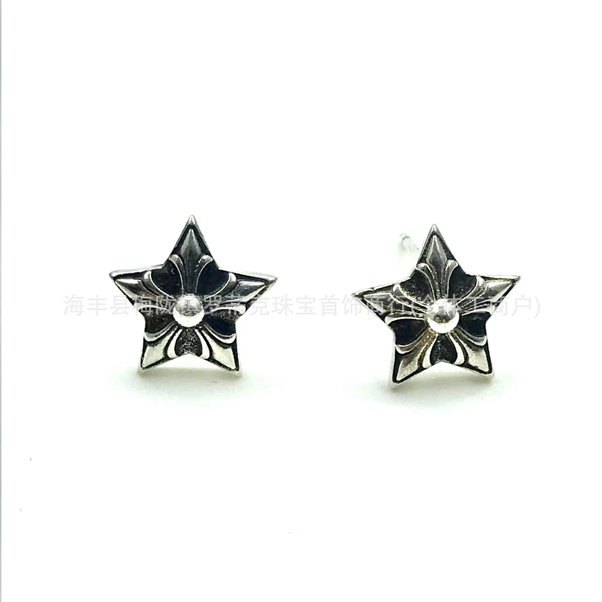 Design Floral Scroll Stud Earrings Silver Jewelry - 10