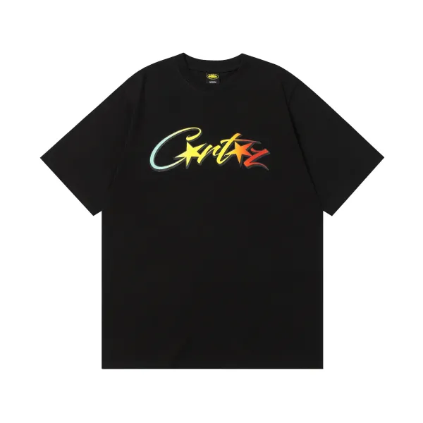 Corteiz Gradient Star Logo Black T-Shirt - 1