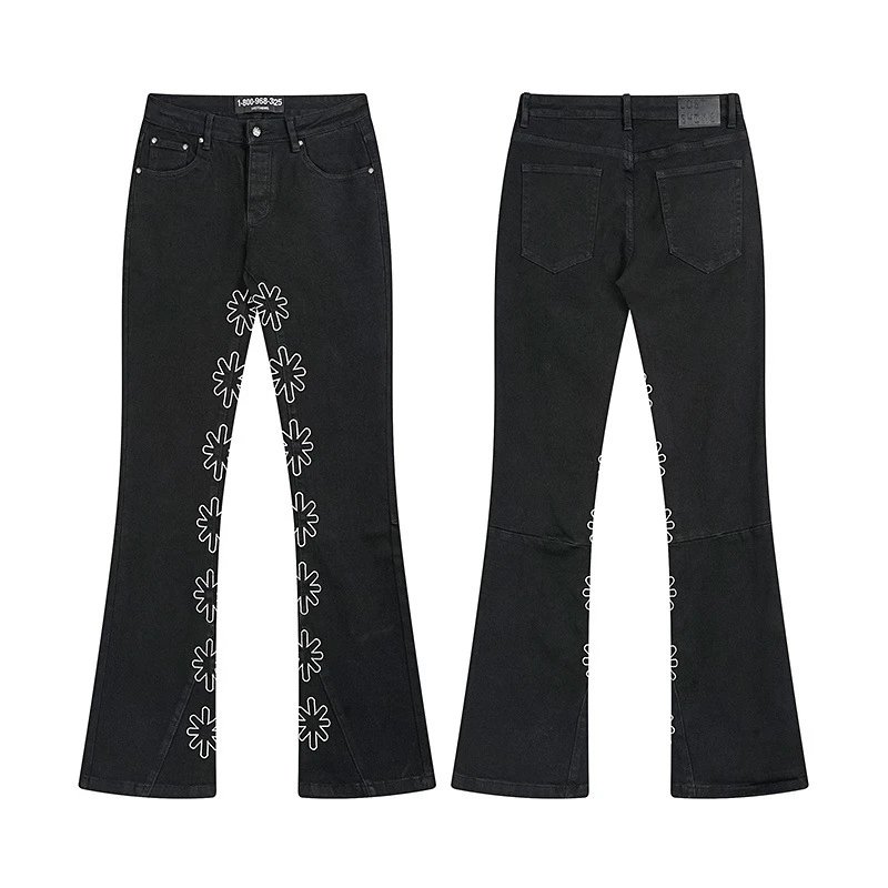 Amiri Logo Print Distressed Slim Fit Jeans - 7