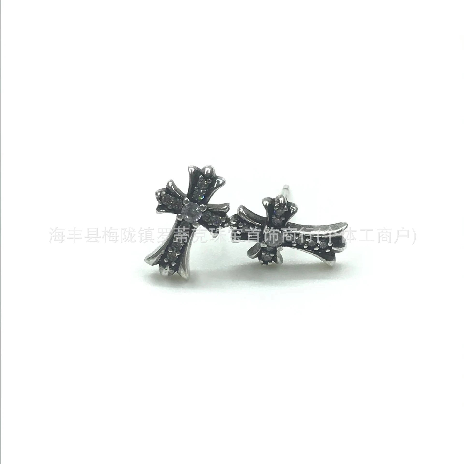 Design Floral Scroll Stud Earrings Silver Jewelry - 26
