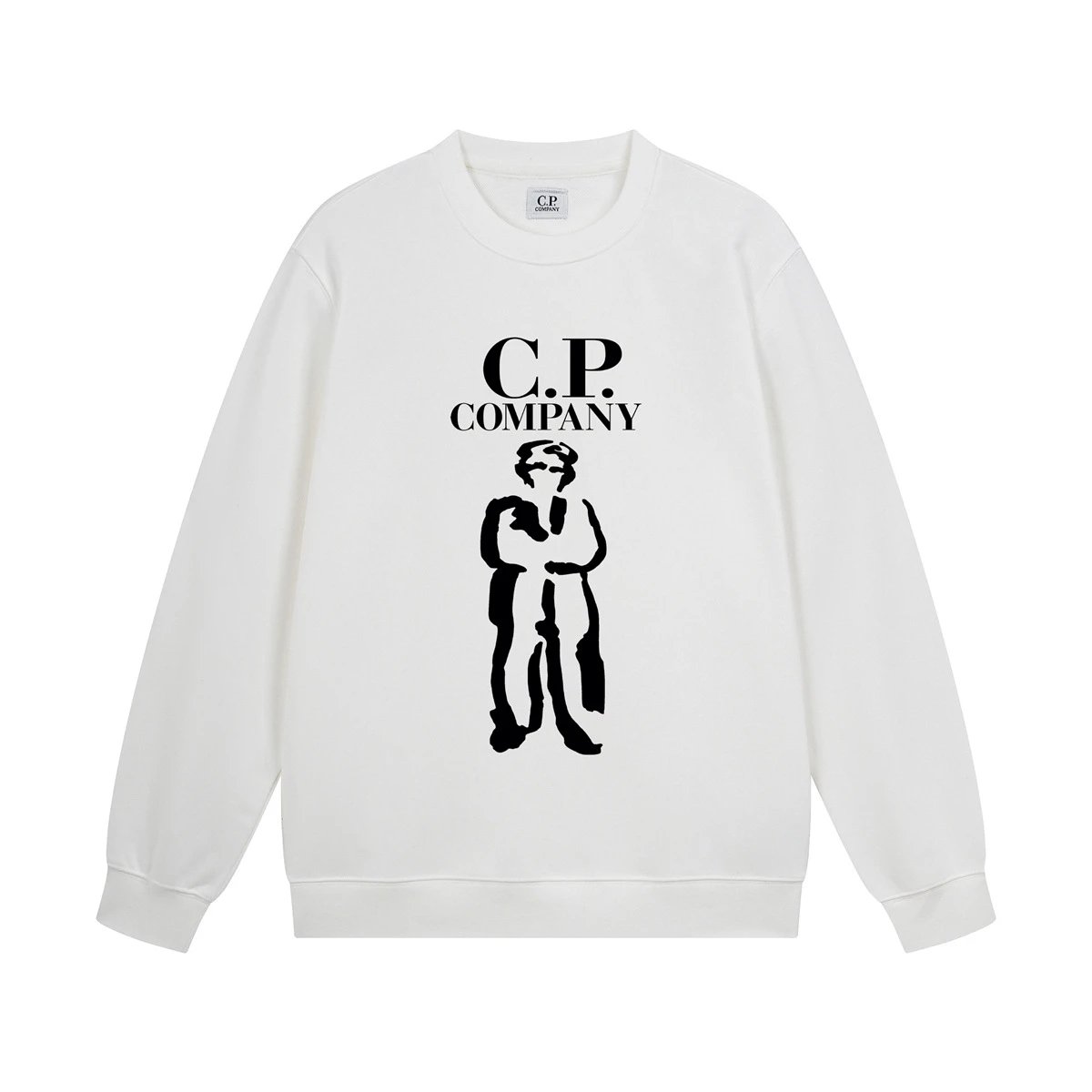 C.P. Company Logo Graphic Sweatshirt White Hoodie - 19