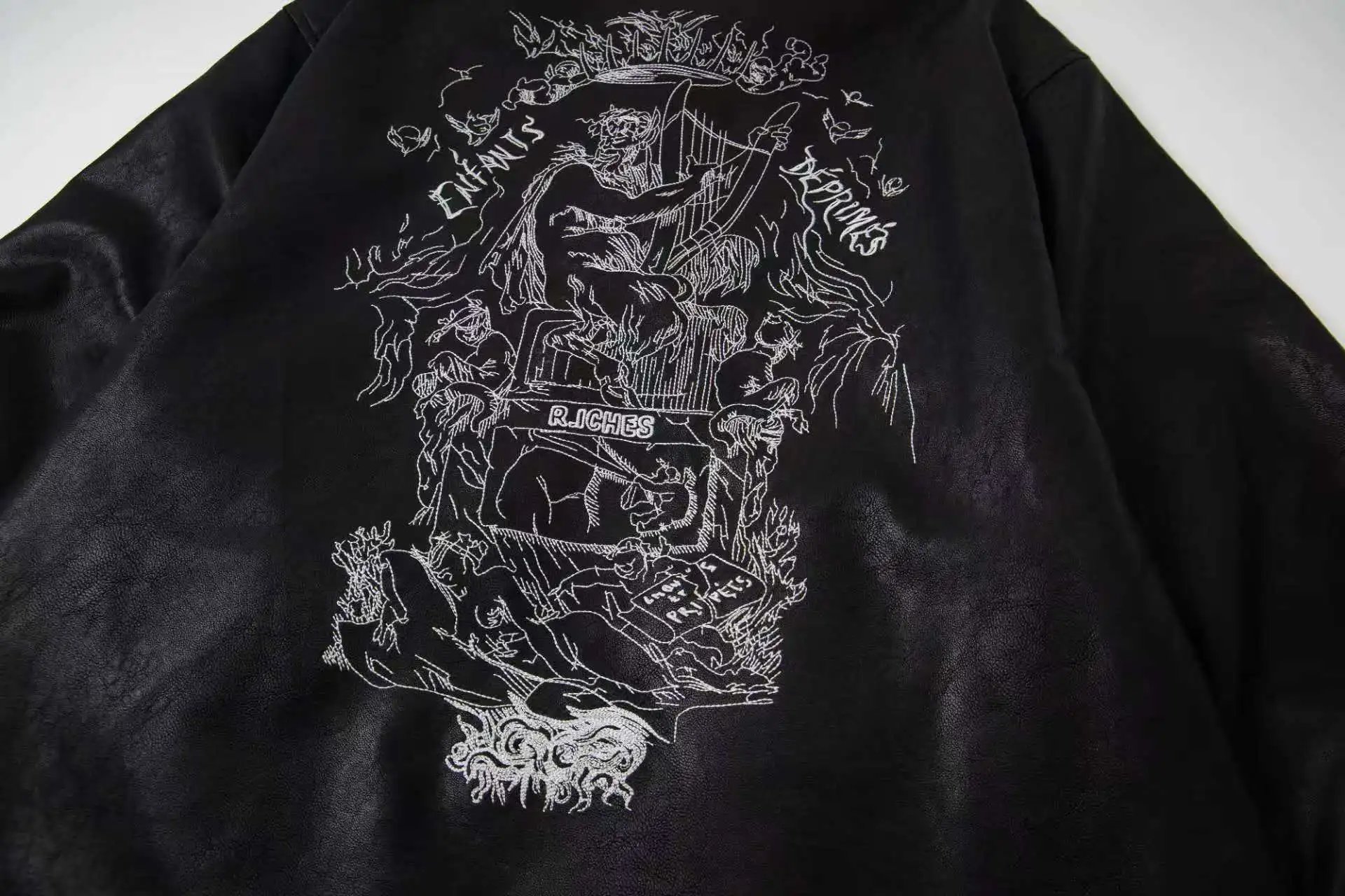 Gallery Dept x ERD White Distressed Graphic Jacket Outerwear - 17