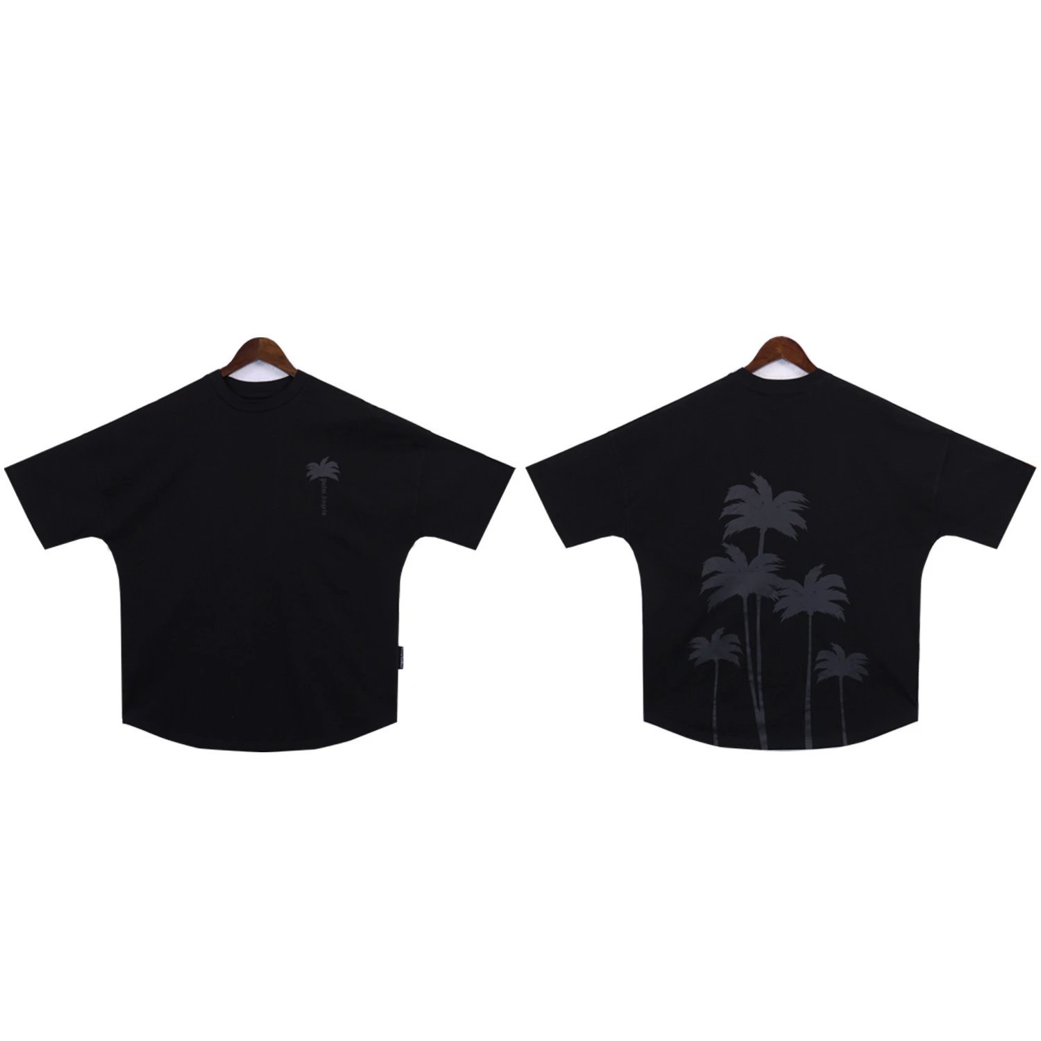 Palm Angels Palm Tree Print Oversized T-Shirt Black - 28