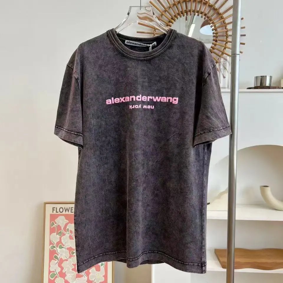 Alexander Wang Acid Wash Gray T-Shirt - 6