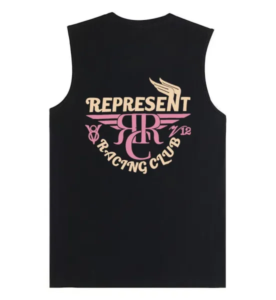 Represent Racing Club Winged Logo Black Sleeveless Vest Vest Top - 1