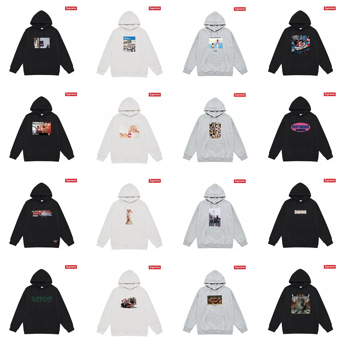 Supreme Classic Box Logo Fleece Hoodie Unisex
